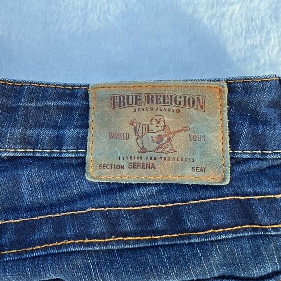 True Religion Women's Skinny Jeans – Serena Size 26, Distressed Blue Wash - Picture 12 of 12